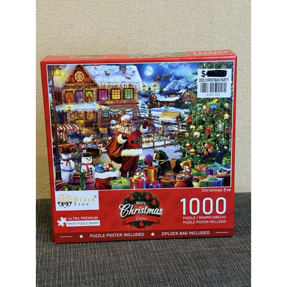 NEW Unopened BRAIN TREE Christmas Eve 1000 Piece Jigsaw Puzzle 27.5 x 19.7
